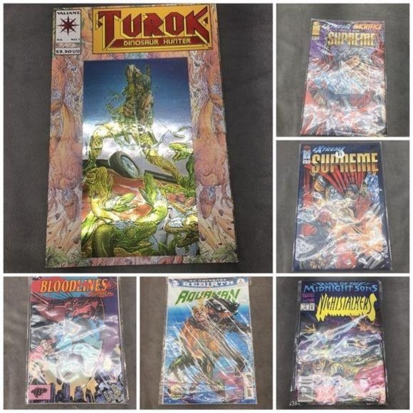 Valiant,‎ DC & Marvel Comic Book Lot Turok Aquaman Prejudice Supreme Sacrifice - Picture 1 of 10